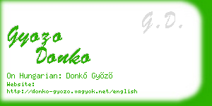 gyozo donko business card