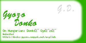 gyozo donko business card